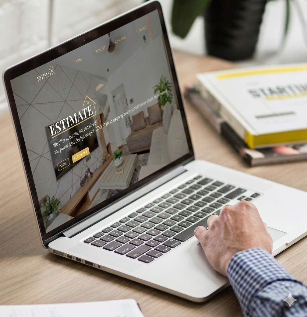 Estimate website op laptop